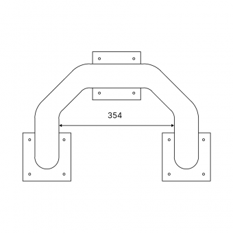 Металлический отбойник 506 х 500 х 326 мм (О-5)